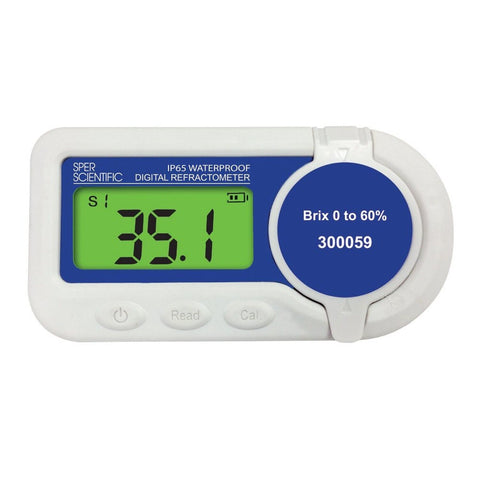 Sper Scientific 300059 Waterproof Digital Refractometer Brix 0 to 60%, 4 1/2"...