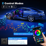 Acrylic Interior Car LED Strip Light with Wireless APP, RGB 18 in 1 with 175 ...