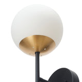 Globe Electric 52079 Celestia 2-Light Wall Sconce, Matte Black, Antique Brass...