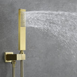 SHAMANDA Brass Rainfall Shower System, Luxuly Bathroom Shower Faucet Combo Se...