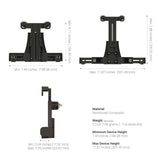 ARKON Mounts - Forklift Locking Tablet Mount with 8.5-inch Shaft Arm Adjustab...