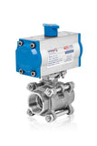 Unox 1" (DN25) Single Acting Pneumatic Actuated Ball Valve Stainless Steel AI...