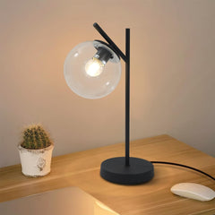 Mid Century Table Lamp Vintage Bedroom Desk Lamp Black Nightstand Table Lamp ...