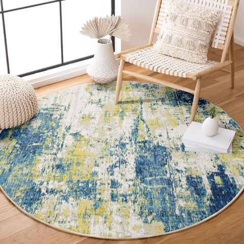 Washable Area Rugs 6ft Non-Slip Modern Abstract Soft for Living Room Entryway...