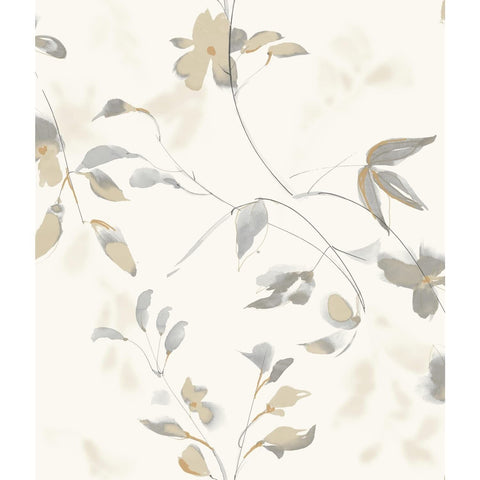 York Wallcoverings Candice Olson PSW1424RL Soft Neutral Linden Flower Premium...