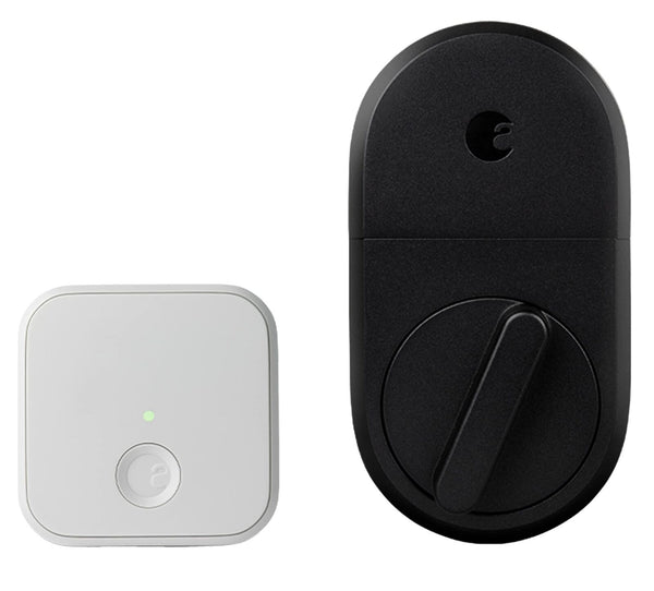 August Home Smart Lock + Connect, Black Wi-Fi Lock