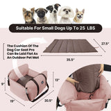 Small Dog Car Seat, Waterproof Dog Booster Seat for Car with Portable Dog Mat...