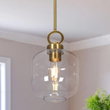 Uolfin Gold Pendant Light, Large Modern Kitchen Island Light Fixtures, 1-Ligh...