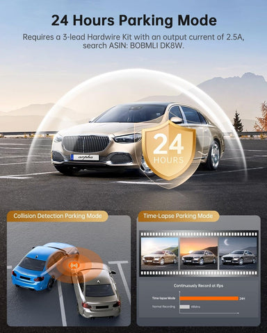 B25 5K Dash Cam with 5G WiFi 64GB SD Card, ADAS Dash Cam Front and Rear GPS, ...