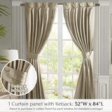 Satin Window Curtain Single Piece Luxurious Curtain for Living Room Window, L...