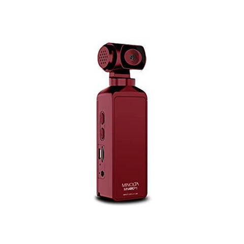 Minolta MN4KP1 4K Ultra HD Wi-Fi Enabled Pocket Camcorder, Red