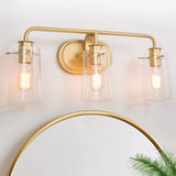 KSANA Gold Bathroom Light Fixtures, Modern Vanity Lights for Bathroom, 3-Ligh...