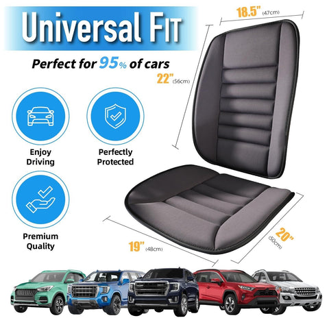 Car Seat Cushion with Back Support Pillow: Front Back Cushion & Seat Cushion ...