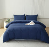 Houseri Navy Blue Comforter Set King Size Dark Blue Bedding King Comforter Se...