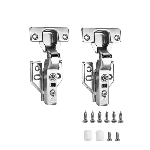 40pcs Soft Close Cabinet Concealed Hinges European Half Overlay,110 Degree,Fr...