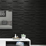 Art3d A10032BK Decorative PVC Wall 32 Square Feet, 3D Rectangle 3-Black