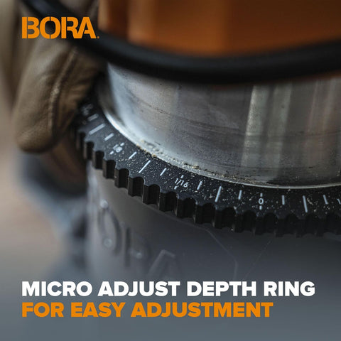 BORA Tools PM-6210 Fixed Router Base for Bora Router Motor PM-6200 Ergonomic ...