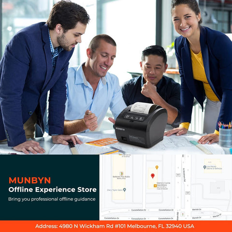 MUNBYN POS Printer, Receipt Printer USB Ethernet 80MM Thermal Printer P047, I...