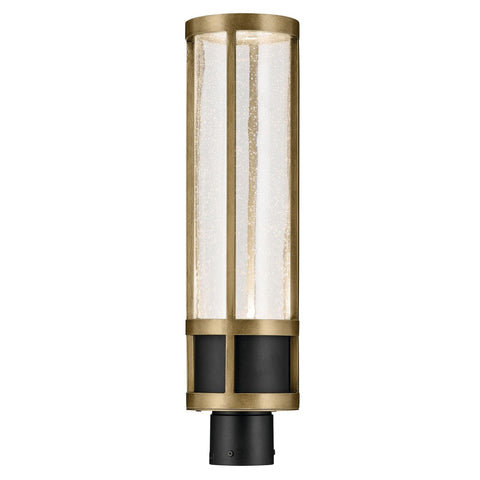 Kichler Camillo LED Textured Black with Natural Brass Modern Outdoor Post Lig...