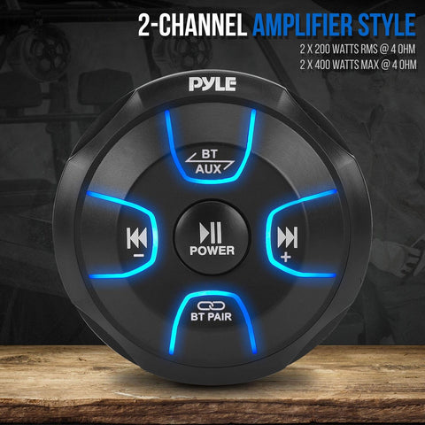 Pyle 2-Way Waterproof Off Road Speakers - 4" 800W Active Passive Marine Grade...