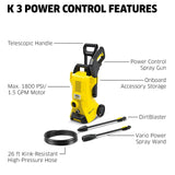 K&#228;rcher - K 3 Power Control - Operates at 1800 PSI - 2100 Max PSI - Electri