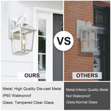 Outdoor Light Fixtures Wall Mount, Waterproof Exterior Wall Lanterns with Gla...
