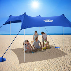 UMARDOO Family Beach Tent Canopy Sun Shade Portable 7&#215;7FT, Large Wind Resis