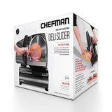 Chefman Die-Cast Electric Meat & Deli Slicer, A Adjustable Slice, Black