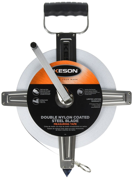 Keson SNR10300E Nylon-Reinforced Steel Blade Tape Measure with Stainless Stee...