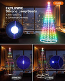 9Ft Lighted Christmas Tree Outdoor, Smart LED Christmas Cone Tree Light, DIY ...