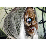 Haunted Hill Farm Life-Size Scary Talking Witch, Halloween Animatronic with T...