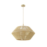 Globe Electric 67000154 1-Light Pendant Light, Wood Toned, Beige Paper Twine ...