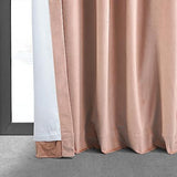 HPD Half Price Drapes Signature Blackout Velvet 50 in x 108 in, Rosey Dawn