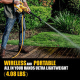 Brushless Cordless Pressure Washer,970-PSI Electric Pressure Washer with 6-in...