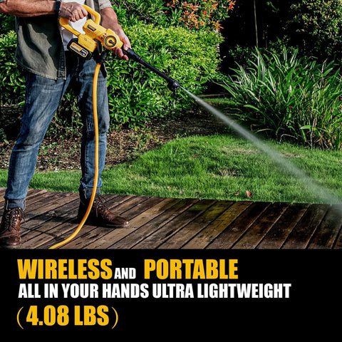 Brushless Cordless Pressure Washer,970-PSI Electric Pressure Washer with 6-in...