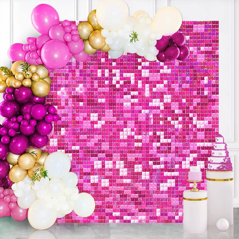 Shimmer Wall Backdrop Hot Pink Shimmer Wall Panels Party Backdrop Glitter Pho...