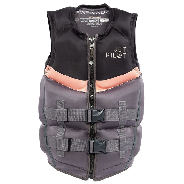 Jetpilot Women&#8217;S Armada Neoprene Coast Guard Approved Life Jacket PFD Blac