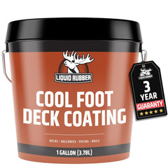 Liquid Rubber Cool Foot Deck Coating - Solar Protection Deck Paint, Non-Toxic...