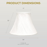 Royal Designs "Twisted Pleat Basic Lamp Shade, White, 7"" x 16"" x 12""" (BS-...