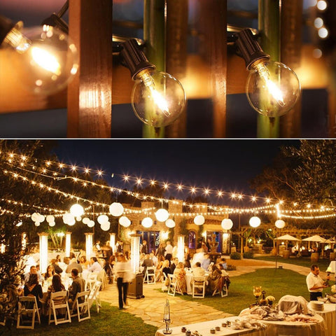 String Lights for Outside 150FT,Dimmable Waterproof Outdoor String Lights wit...