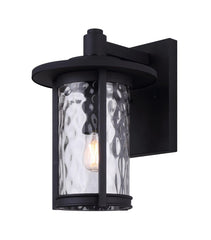 Canarm Leon Outdoor Down Light, Black Sand, Watermark Glass, Included B-LST45...