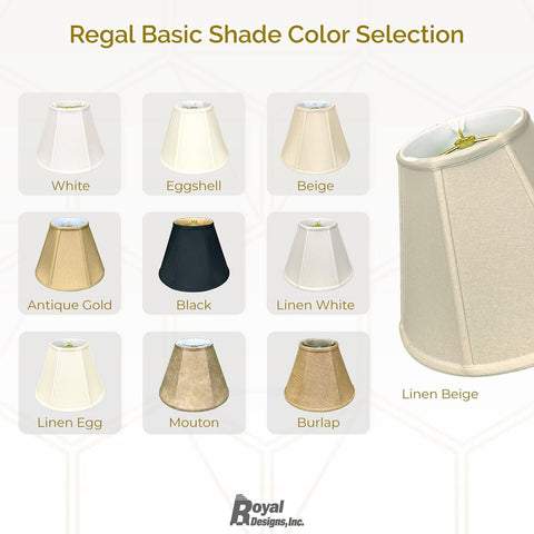 Royal Designs BS-707U-12AGL deep Empire Basic Lamp Shade, 6 x 12 x 9.25", Ant...