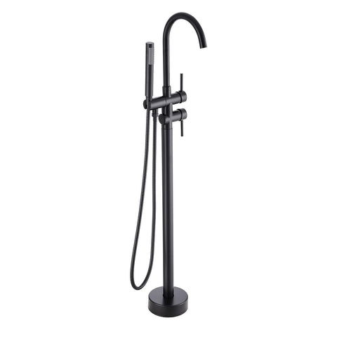 VEVOR Freestanding Bathtub Faucet, Floor Mount, Freestanding Tub Filler, Show...