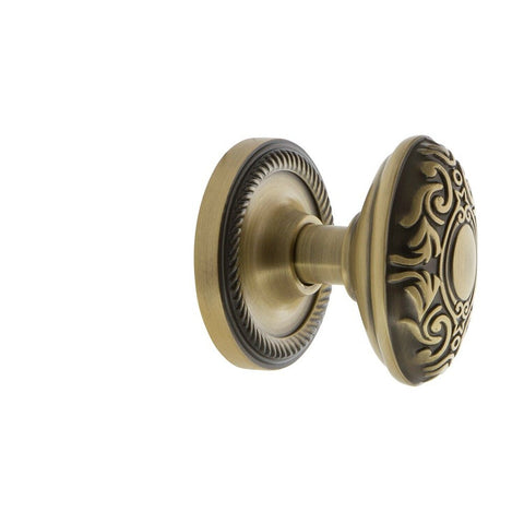 Nostalgic Warehouse Rope Rosette Victorian Door Knob Passage - 2.75"