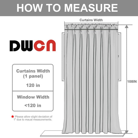 DWCN Patio Sliding Door Curtains - Extra Wide Curtains for Glass Door, Privac...