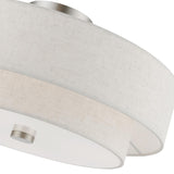 Livex Lighting Meridian 4 Light Semi-Flush in Brushed Nickel (51085-91)