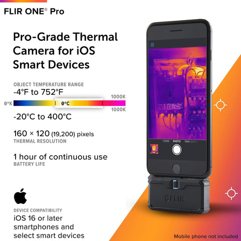 FLIR ONE Pro - High resolution Thermal Imaging Camera for iOS Smartphones (iP...