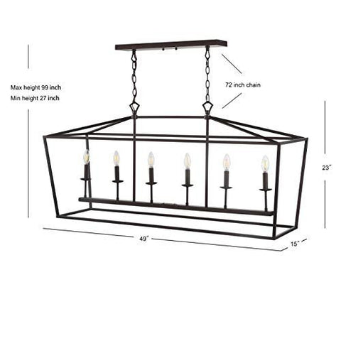 JONATHAN Y JYL7439A Pagoda Lantern Dimmable Adjustable Oil-Rubbed Bronze