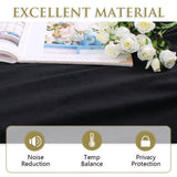 StangH Black Blackout Curtain Panels for Living Room Velvet Grommet Heat Insu...