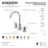 Kingston Brass FSC8922NDL NuvoFusion Widespread Bathroom Faucet Pop-Up, 5-3/8...
